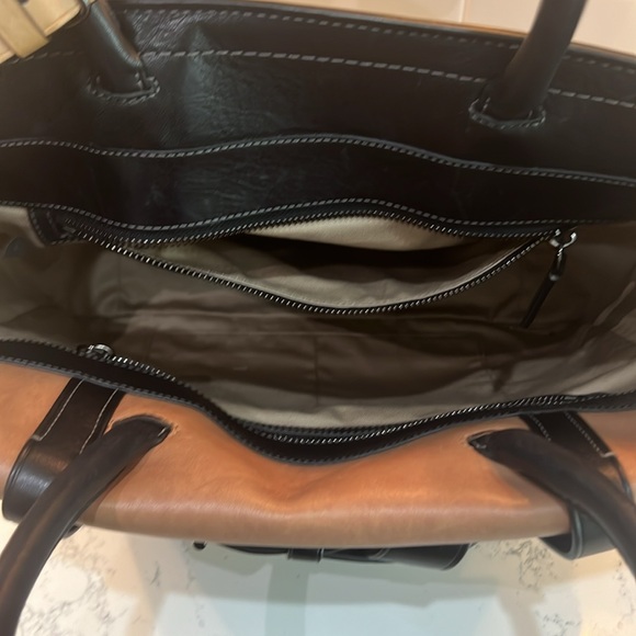 Reed Krakoff handbag, leather, black, brown and tan leather, 13”w, 10”h, 4”d - Picture 2 of 16